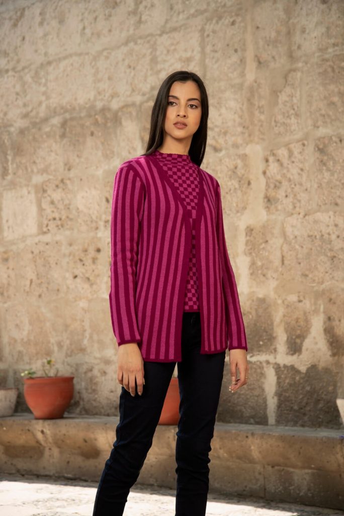 Saco rayas verticales Jacard